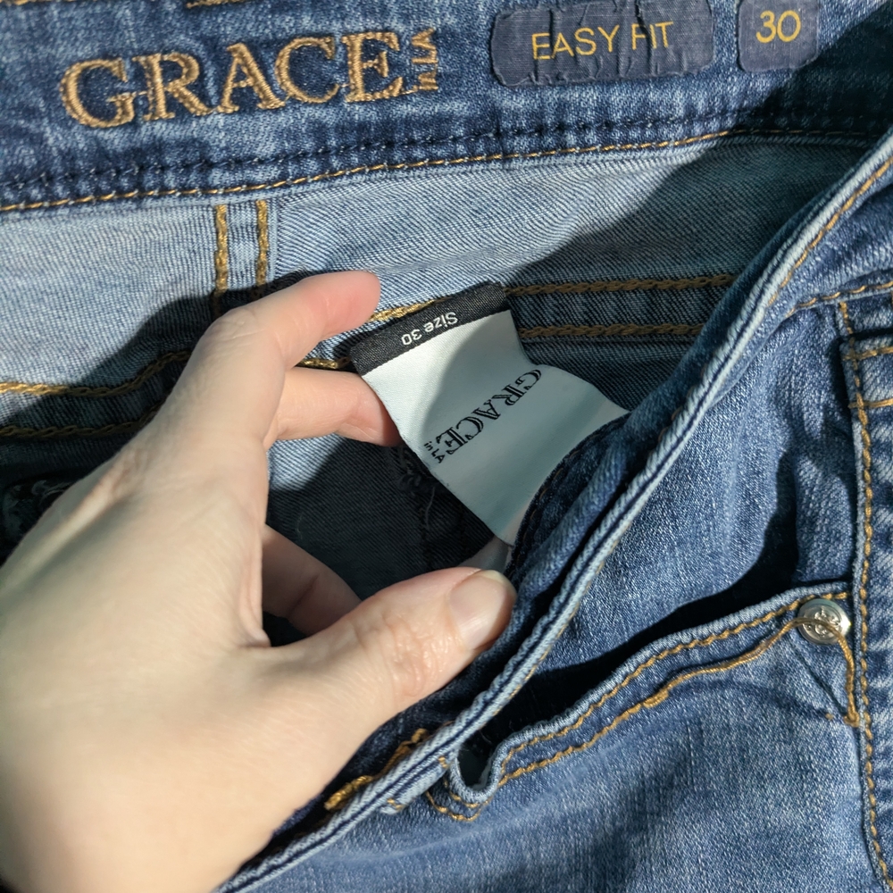 Grace High-Rise Distressed Skinny Jeans - Light Blue - Picture 4 of 12